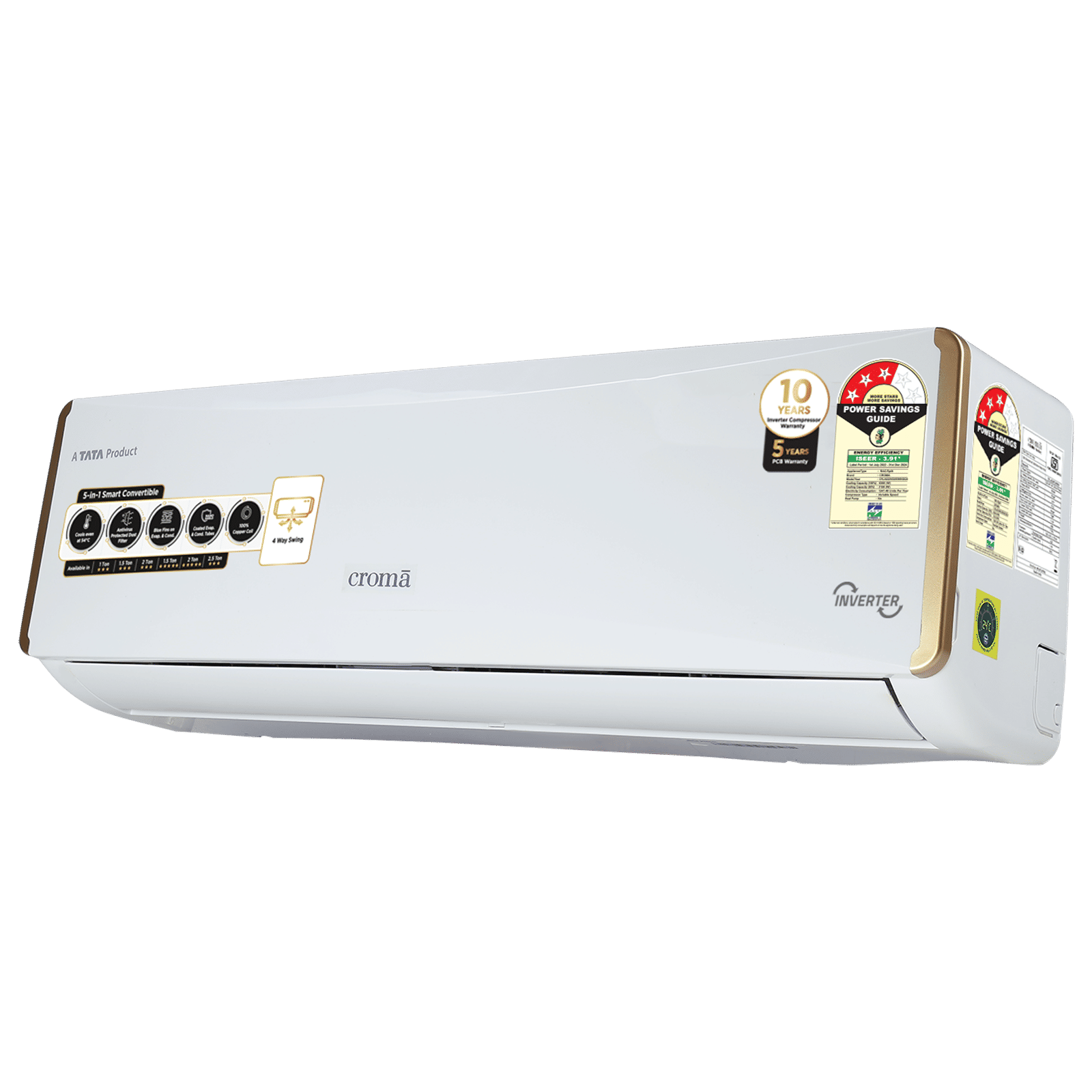 Buy Croma 5 In 1 Convertible 2 Ton 3 Star Inverter Split Ac With Pm 2 5